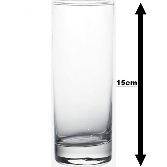 Jogo 6 Copos 310ML 15cm Altura Em Vidro